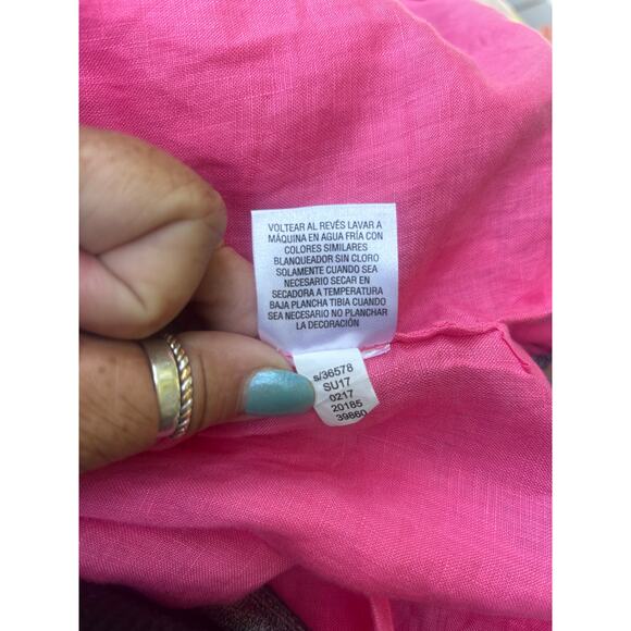 Charter Club Lined Beaded Tunic Top Blouse Cover up XL Beachy Coastal Summer - Picture 8 of 12